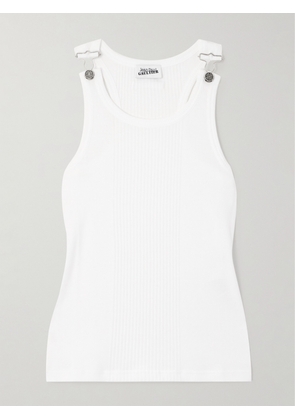 Jean Paul Gaultier - Ribbed Cotton Tank - White - xx small,x small,small,medium,large,x large