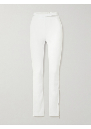 Nike - + Jacquemus Belted Zip-detailed Stretch-jersey Pants - White - xx small,x small,small,medium,large,x large