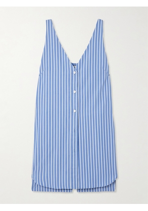 Dries Van Noten - Layered Striped Cotton-poplin Playsuit - Blue - FR34,FR36,FR38,FR40,FR42,FR44