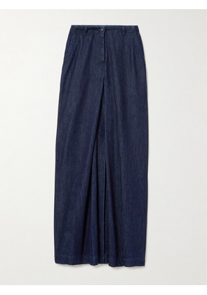 Dries Van Noten - Pleated Denim Maxi Skirt - Blue - FR34,FR36,FR38,FR40,FR42,FR44