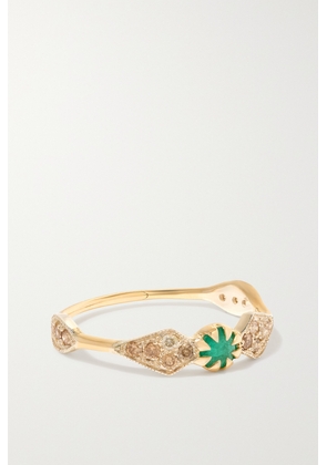 Pascale Monvoisin - Adele N°1 9-karat Gold And Sterling Silver, Emerald And Diamond Ring - 5,6,7,8