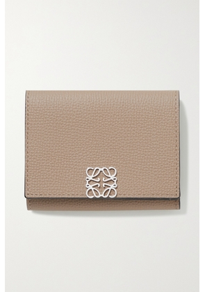 Loewe - Anagram Textured-leather Wallet - Neutrals - One size