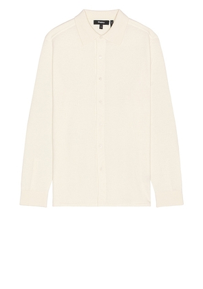 Theory Lorean Shirt in Ivory. Size L, S.