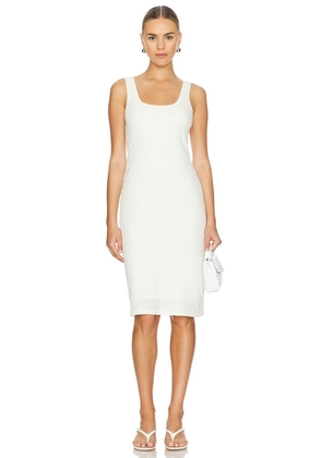 Vince Square Tank Dress in Ivory. Size S, XL, XS.
