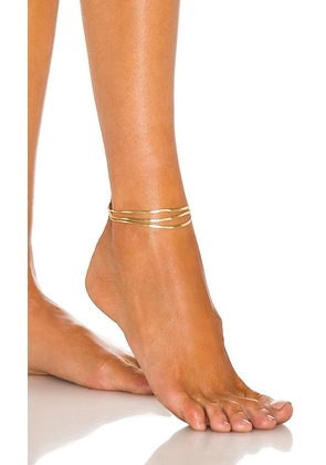 8 Other Reasons Lila Anklet in Metallic Gold.