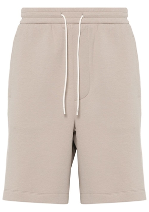 Emporio Armani logo-embroidered shorts - Neutrals