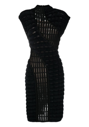 Genny Iconic-panelled yarn midi dress - Black