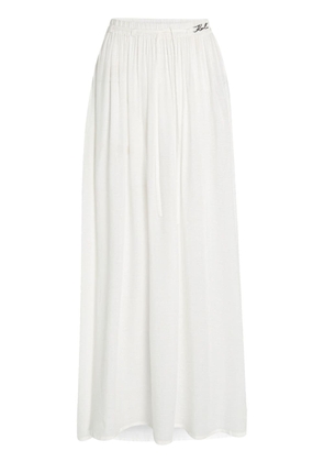 Karl Lagerfeld Signature maxi beach skirt - White