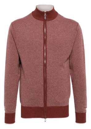 N.Peal The Carnaby zip-up cardigan - Red