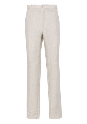 ETRO tapered linen trousers - Neutrals