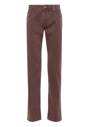 Corneliani low-rise tapered jeans - Brown