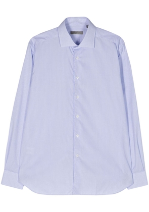Corneliani plaid check-pattern cotton shirt - Blue