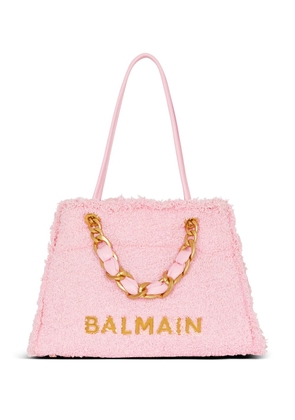 Balmain 1945 Soft tweed tote bag - Pink