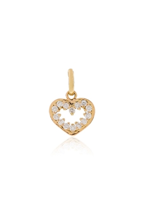 Gigi Clozeau 18kt yellow gold diamond-embellished heart pendant