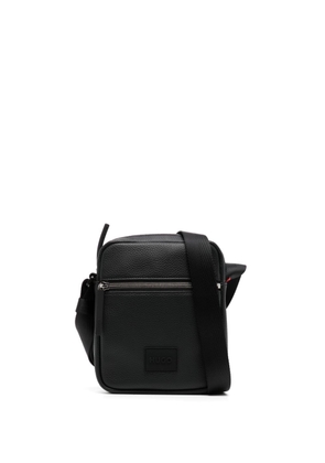 HUGO logo-appliqué messenger bag - Black