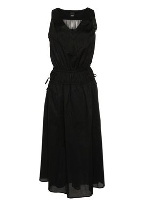 PINKO fringe-detail cotton midi dress - Black