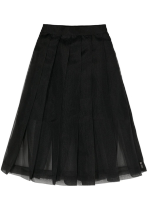 Undercover pleated A-line skirt - Black