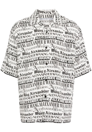 Alexander Wang Newspaper-print camp-collar shirt - White