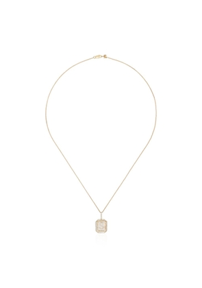 Mateo 14kt gold S initial necklace