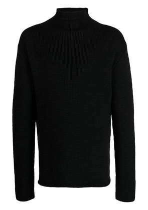The Row mock-neck merino wool jumper - Black