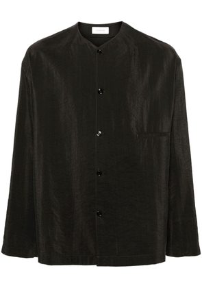 LEMAIRE crinkled-finish shirt - Brown