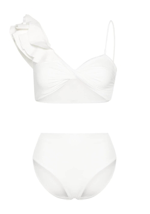 Maygel Coronel ruffled bikini set - White