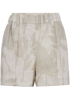 Brunello Cucinelli linen Bermuda shorts - Neutrals