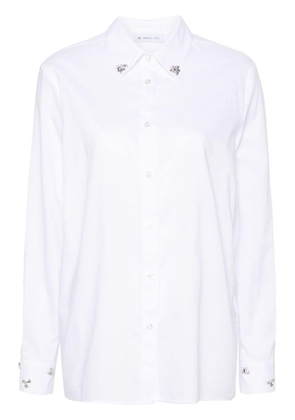 Manuel Ritz rhinestone-embellished cotton shirt - White