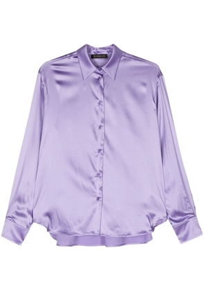 Manuel Ritz satin silk-blend shirt - Purple