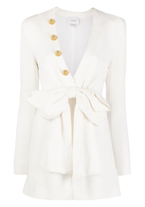 Giambattista Valli bow-detail silk dress - White