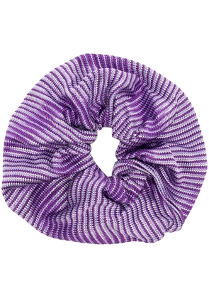 Missoni stripe print scrunchie - Purple