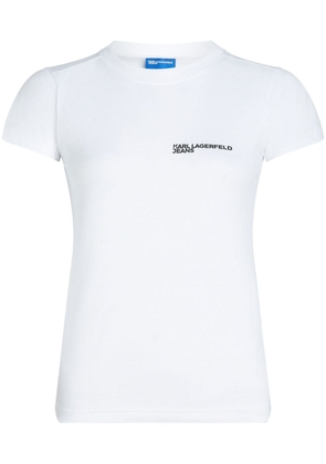 Karl Lagerfeld Jeans logo-print organic cotton T-shirt - White
