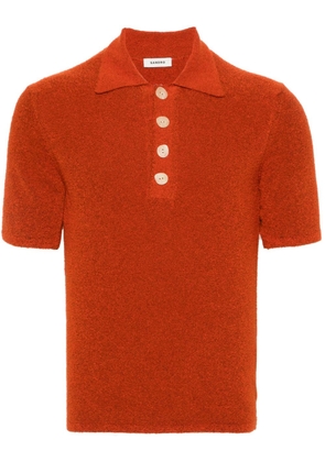 SANDRO terry-knit polo shirt - Orange