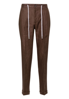 Barba Roma linen trousers - Brown