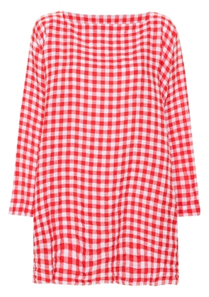Daniela Gregis gingham-pattern blouse - Red