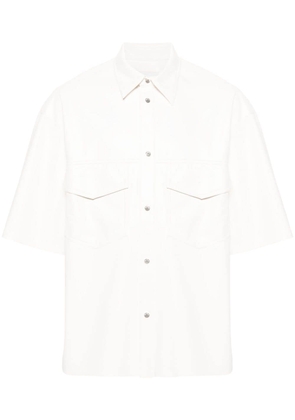 Nanushka Okobor faux-leather shirt - White