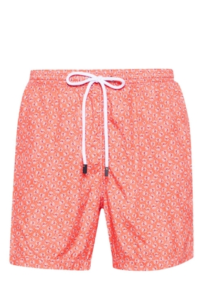 Barba palm tree-print swim shorts - Orange