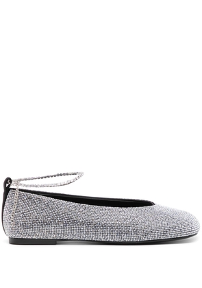 Stine Goya Reelo crystal-embellished ballerina shoes - Silver