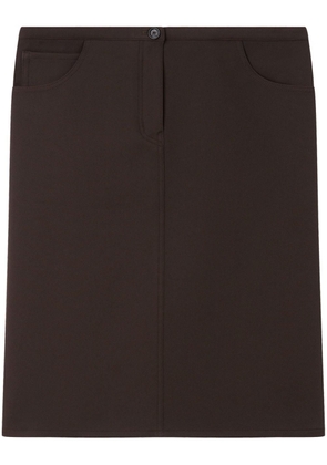 Courrèges low-waist midi skirt - Brown
