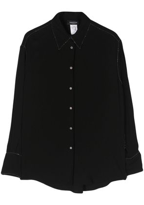 Fabiana Filippi beaded-trim georgette shirt - Black