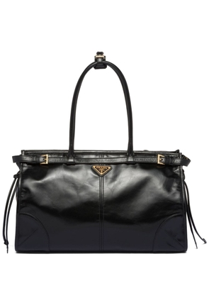 Prada large leather tote bag - Black