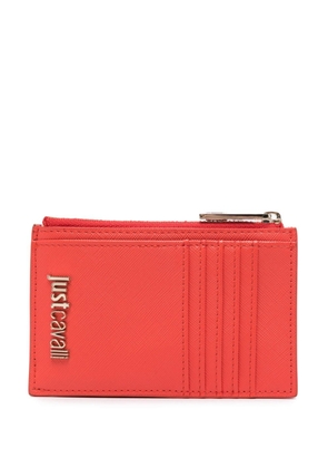 Just Cavalli logo-lettering zip-up wallet - Orange