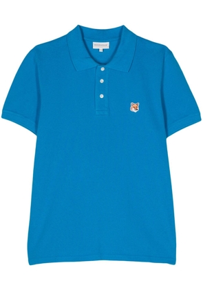 Maison Kitsuné Fox-motif cotton polo shirt - Blue