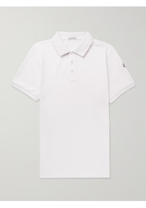 Moncler - Cotton-Piqué Polo Shirt - Men - White - XS