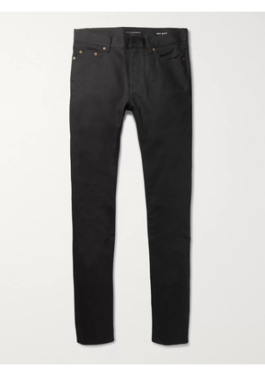 SAINT LAURENT - Skinny-Fit 15cm Hem Raw Stretch-Denim Jeans - Men - Black - UK/US 30