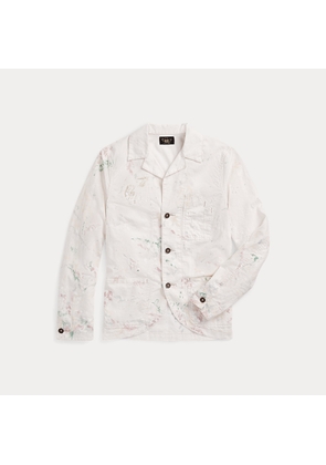 Paint-Splatter Linen-Cotton Work Jacket