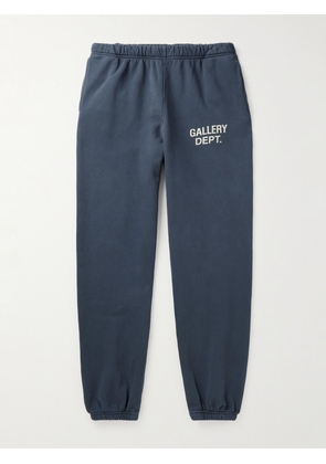 Gallery Dept. - Tapered Logo-Print Cotton-Jersey Swetpants - Men - Blue - L