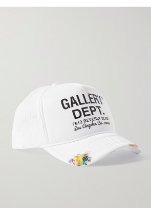 Gallery Dept. - Workshop Paint-Splattered Logo-Print Canvas and Mesh Trucker Cap - Men - White