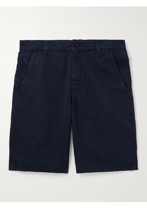 Aspesi - Straight-Leg Cotton and Linen-Blend Bermuda Shorts - Men - Blue - IT 44