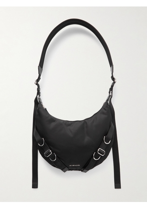 Givenchy - Voyou Buckled Webbing-Trimmed Padded Nylon Messenger Bag - Men - Black